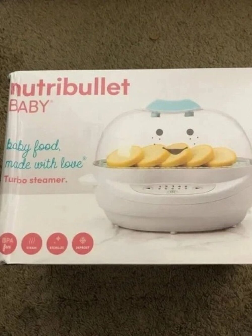 Nutribullet Baby TURBO STEAMER Homemade Baby Food Steam Sterilize Defrost